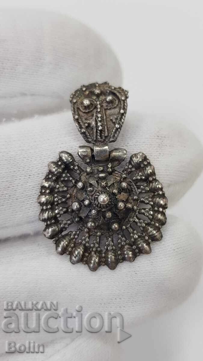 Rară cercei de argint - medalion - renascentistă - Arpali