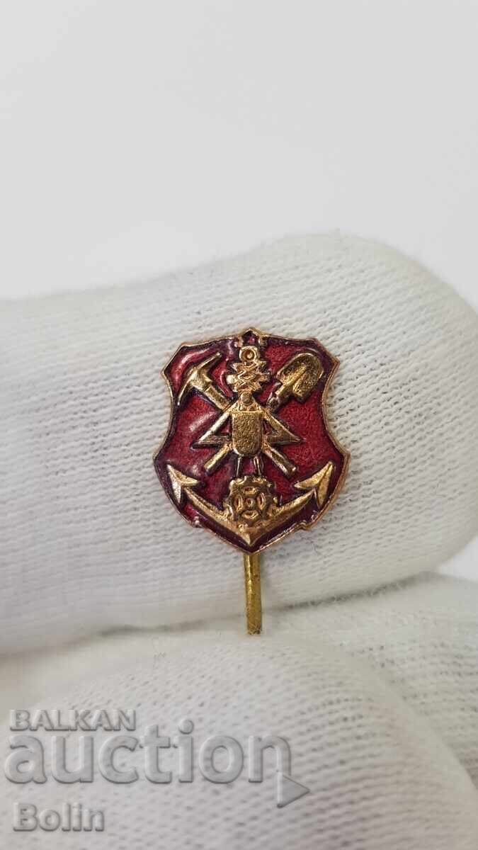 Rare Royal Badge - Engineer Corps 1930 - 1940