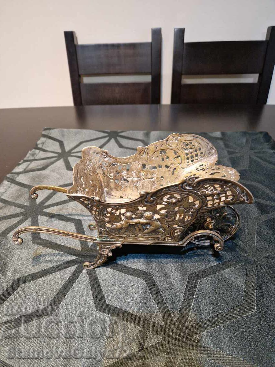 Delivery of Unique Antique Victorian Silver Wine Cart