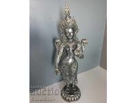 Стара азиатска бронзова скулптура/фигура на богинята Тара