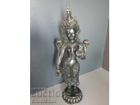 Стара азиатска бронзова скулптура/фигура на богинята Тара