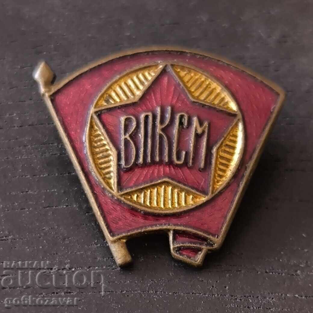 Insigna - VLKSM - bronz email