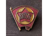 Значка - ВЛКСМ - бронз емайл