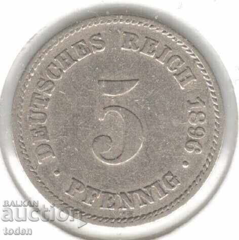 Germany - 5 Pfennig - 1896 E - KM# 11 - Wilhelm II - Type 2 - Small Shield Germany - 5 Pfennig - 1896 E - KM# 11 - Wilhelm II - Type 2 - Small Shield