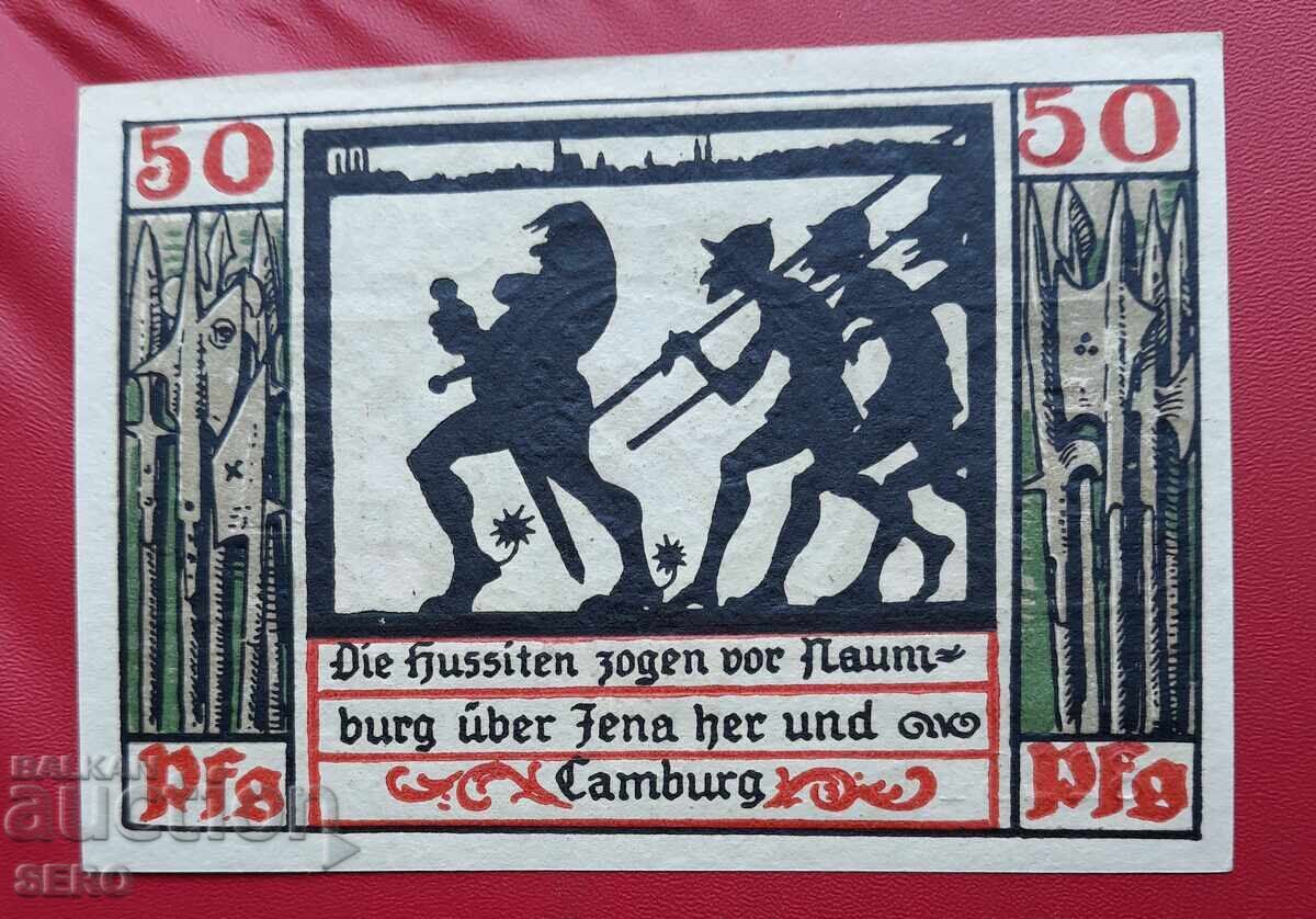 Bancnota-Germania-Saxonia-Naumburg-50 pfennig 1920