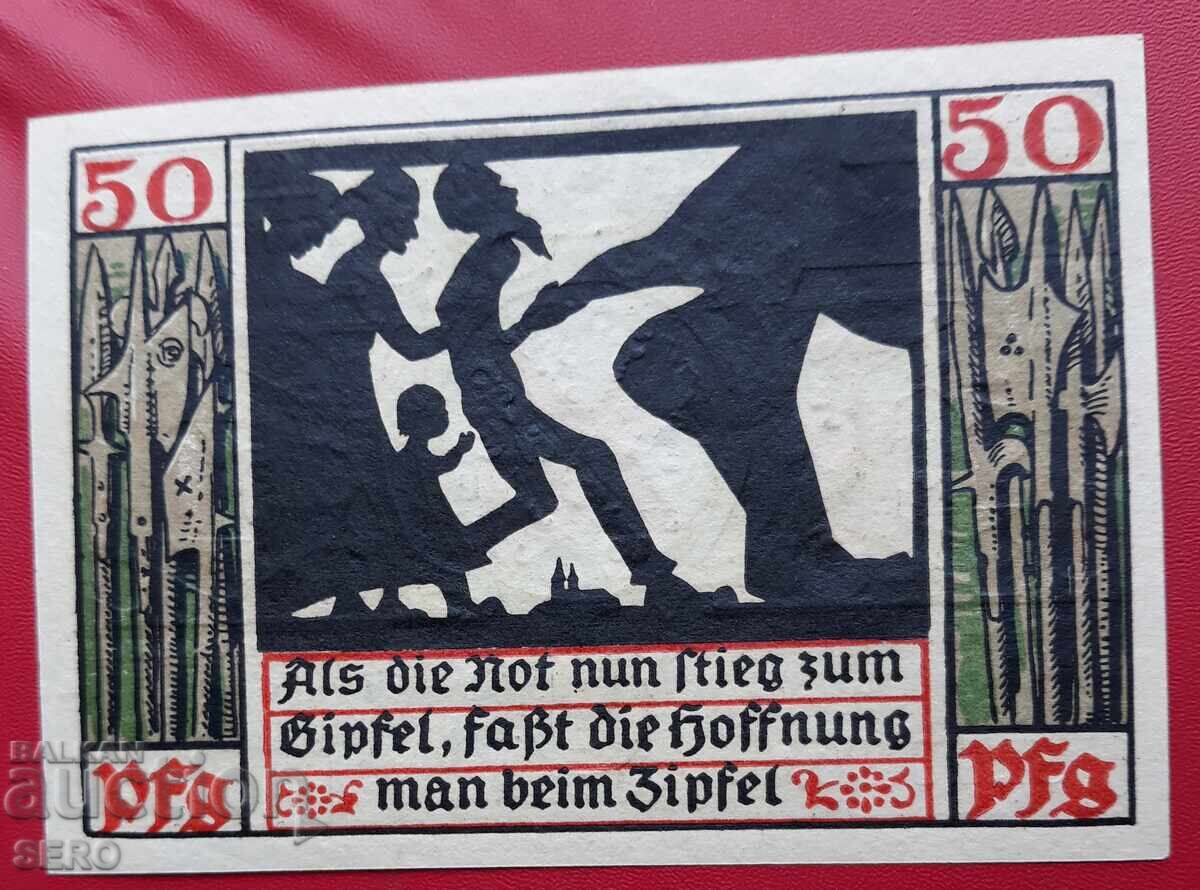 Banknote-Germany-Saxony-Naumburg-50 pfennig 1920