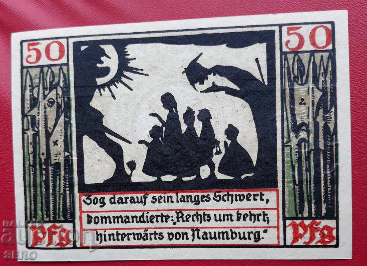 Banknote-Germany-Saxony-Naumburg-50 pfennig 1920