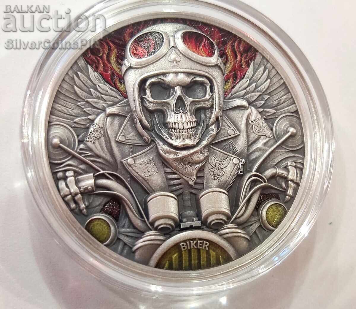 Silver 1 Oz Motorist Memento Mori 2024 Ghana 5 Cedis with price 230.00 BGN | € 117.60 Silver 1 Oz Motorist Memento Mori 2024 Ghana 5 Cedis with price 230.00 BGN | € 117.60