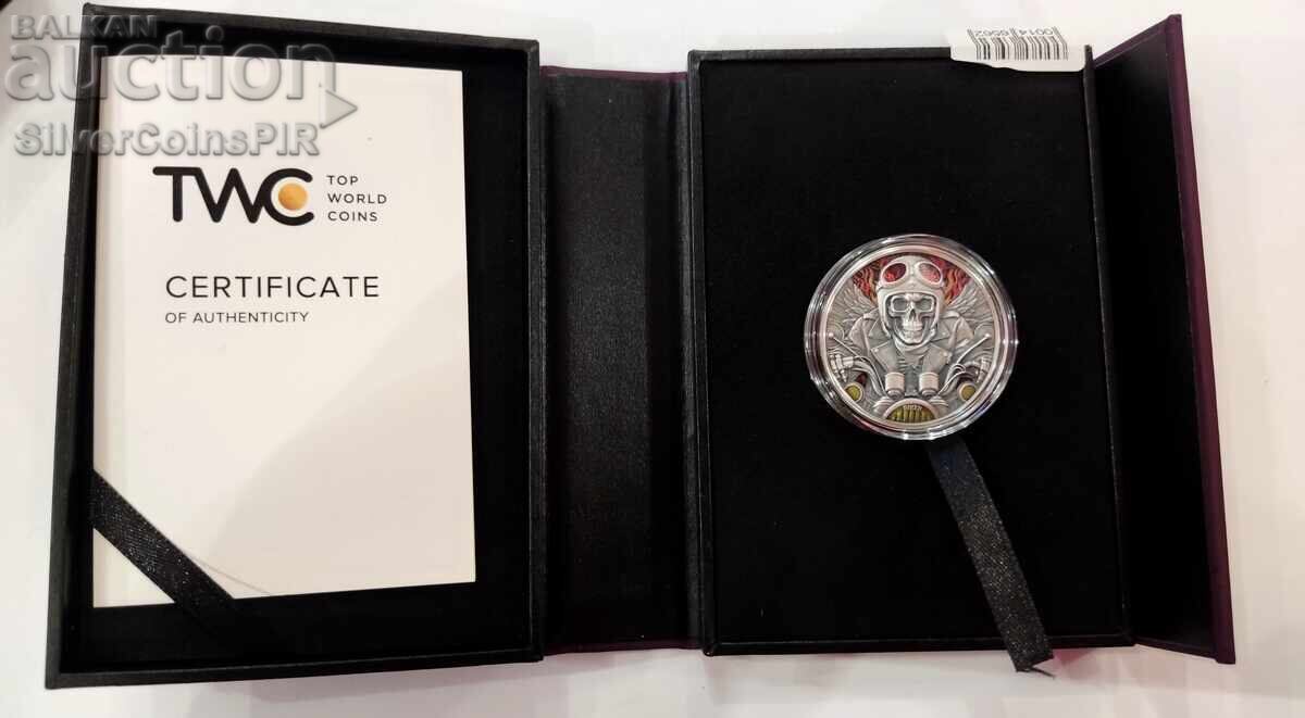 Auction Silver 1 Oz Motorist Memento Mori 2024 Ghana 5 Cedis Auction Silver 1 Oz Motorist Memento Mori 2024 Ghana 5 Cedis