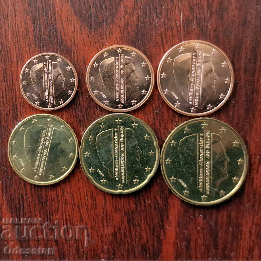 Ολλανδία-2014 • 6 κανονικά νομίσματα από 1 έως 50 λεπτά του ευρώ