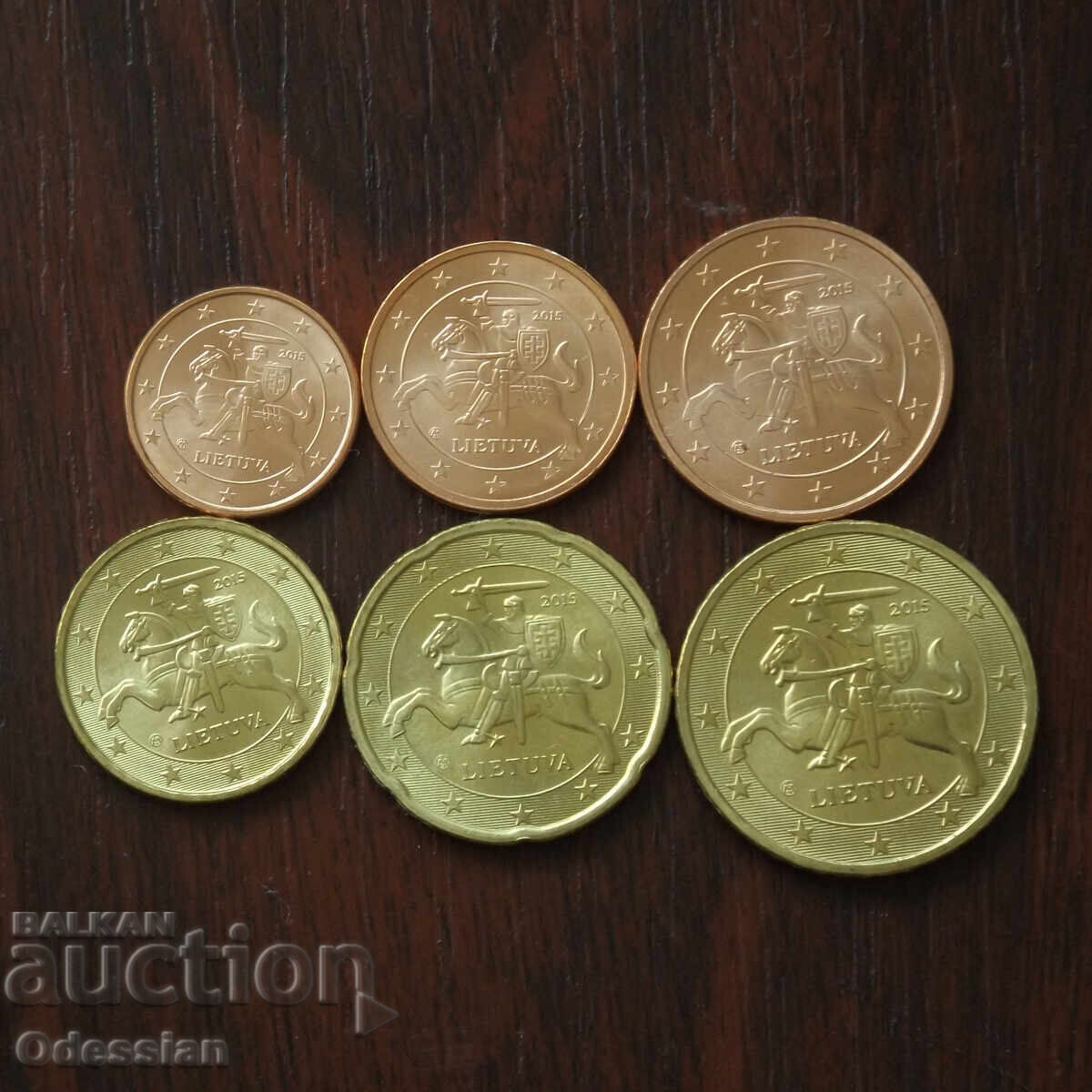 Lithuania - 2015 • 6 standard coins from 1 to 50 euro cents