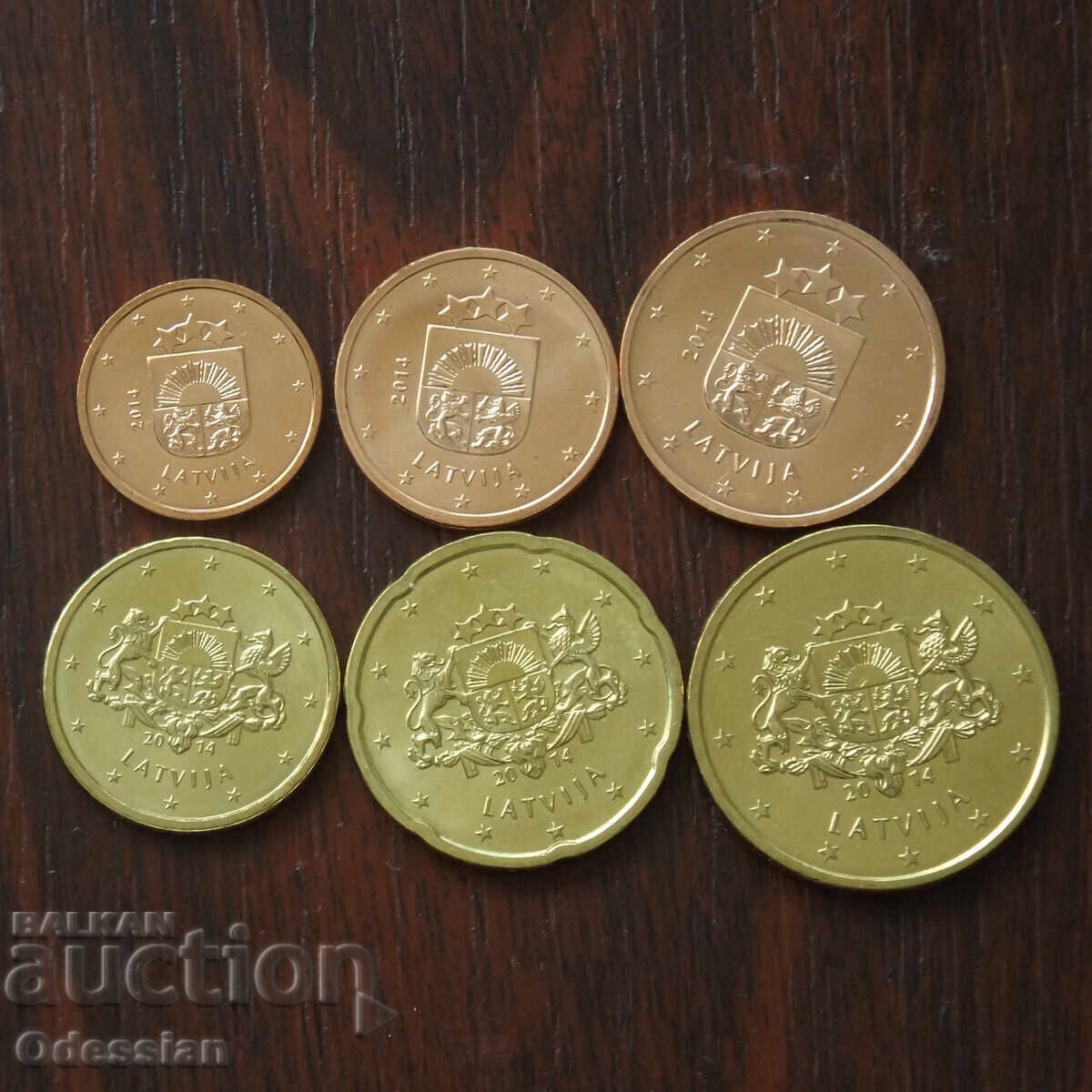 Letonia - 2014 • 6 monede standard de la 1 la 50 eurocenți