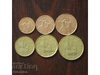 Cyprus - 2022 • 6 standard coins from 1 to 50 euro cents