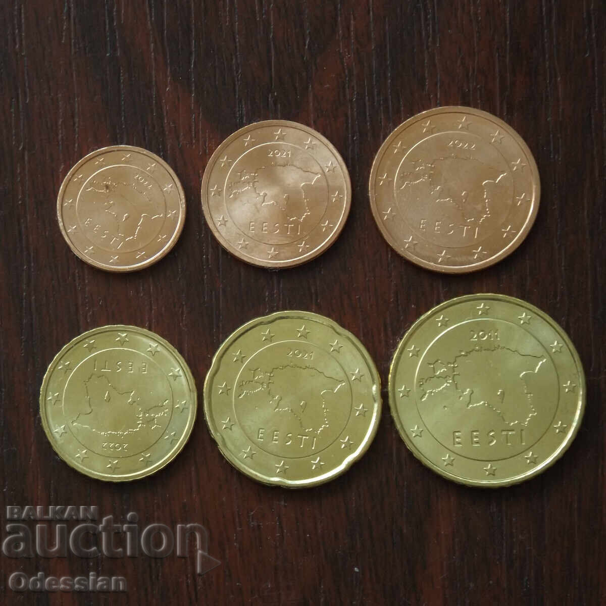 Εσθονία - Μίγμα • 6 κανονικά νομίσματα από 1 έως 50 λεπτά του ευρώ UN