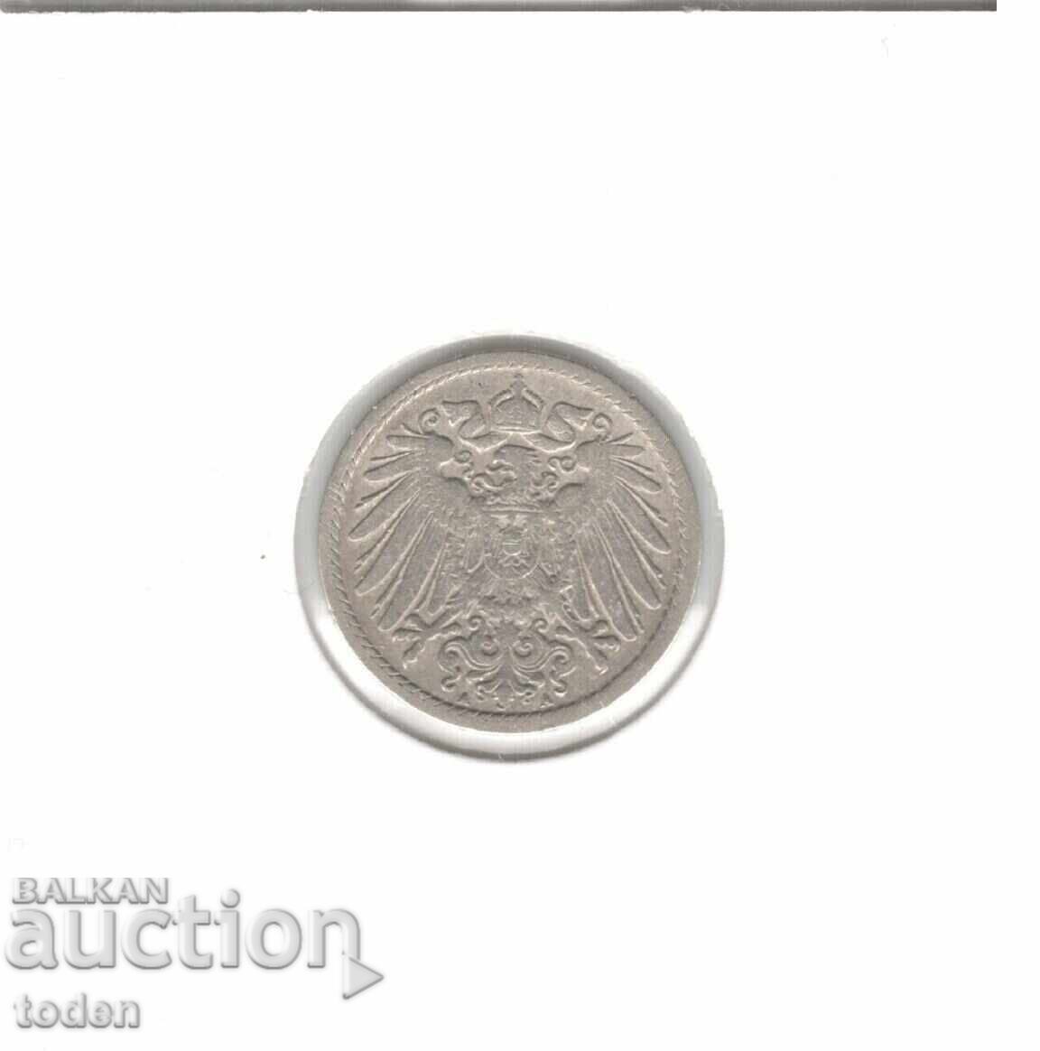 Доставка на Germany-5 Pfennig-1897 A-KM# 11-Wilhelm II-t. 2-small shield