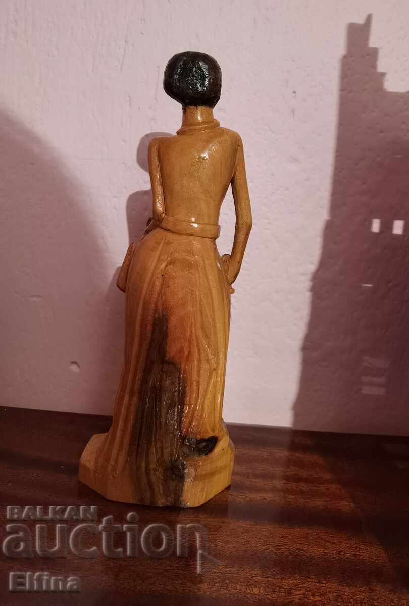 Delivery of Elegant wooden statuette of the goddess of justice Themis