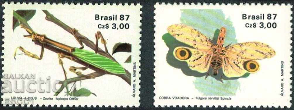 Καθαρίστε τα σήματα Πανίδα Έντομα 1987 από τη Βραζιλία με τιμή 1.60 BGN | € 0.82