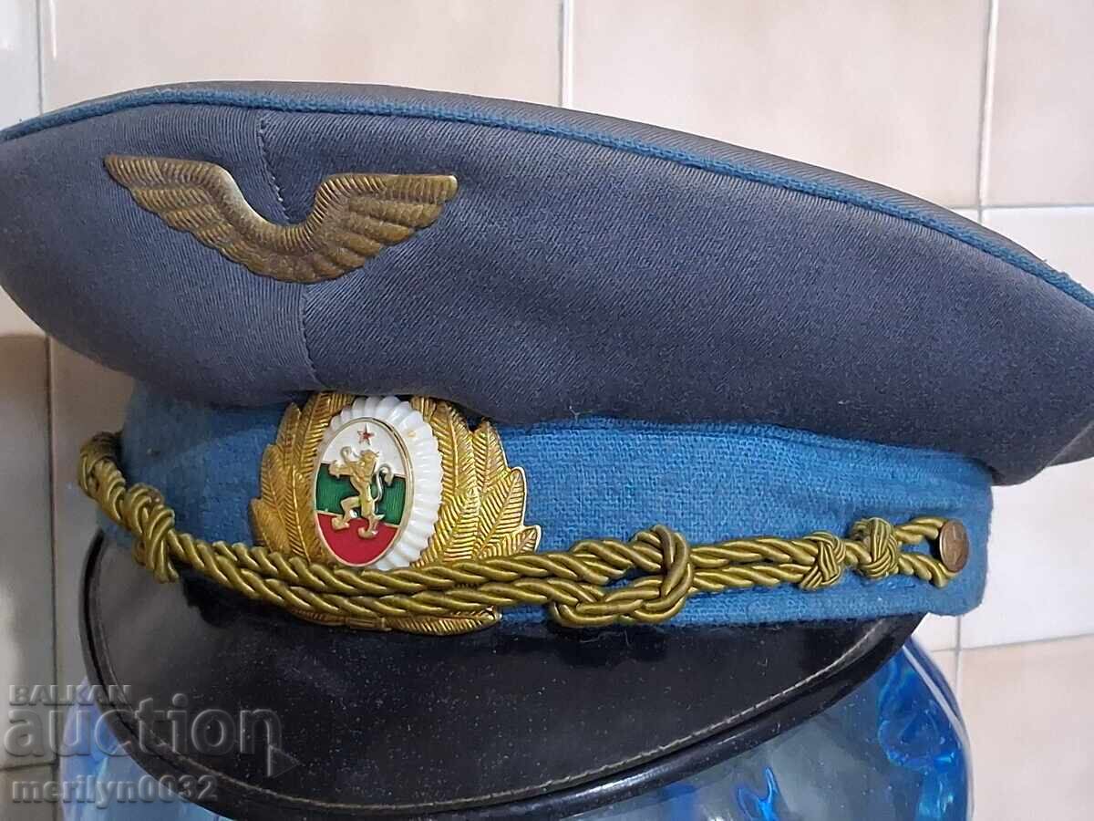 Licitație Șapcă de ofițer 70-80 ani pilot de aviație Forțele Aeriene ale RPR