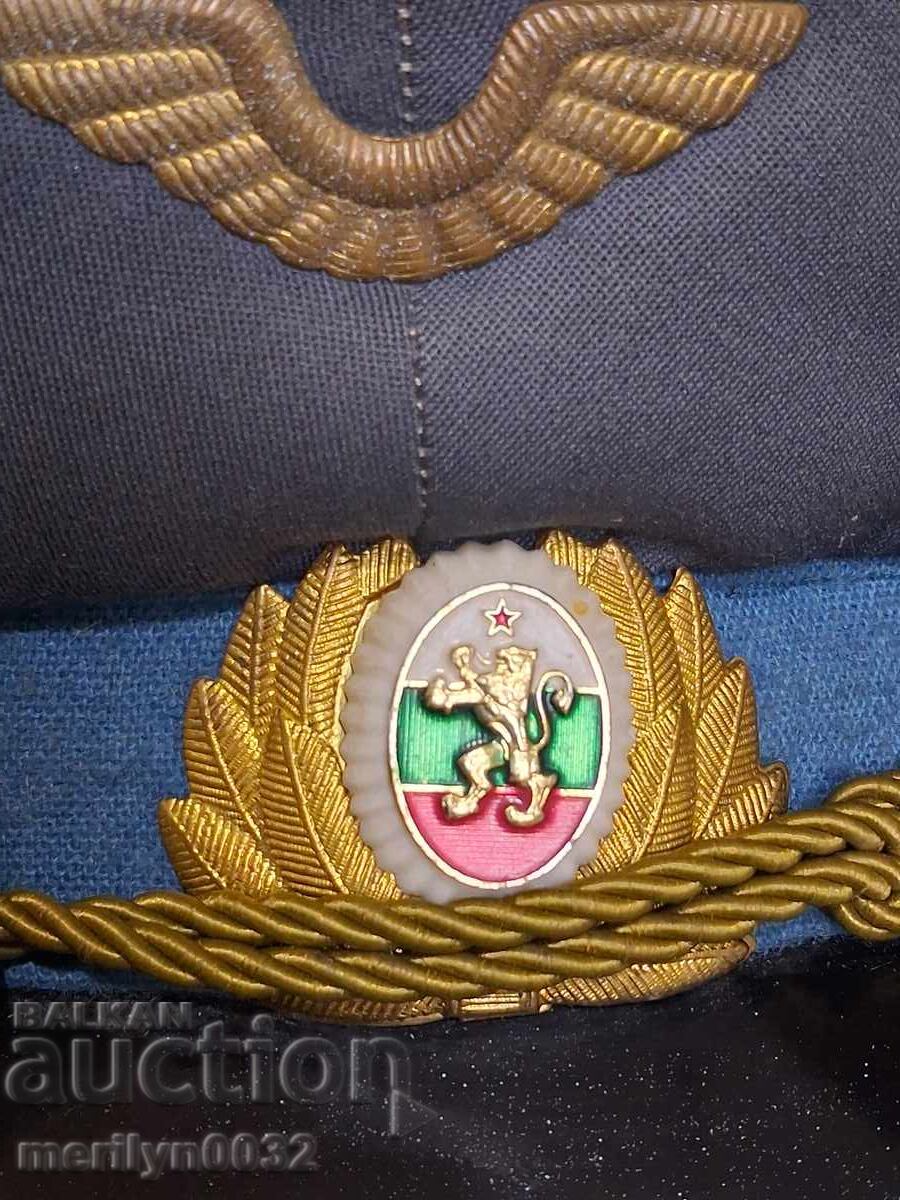 Șapcă de ofițer 70-80 ani pilot de aviație Forțele Aeriene ale RPR - 5