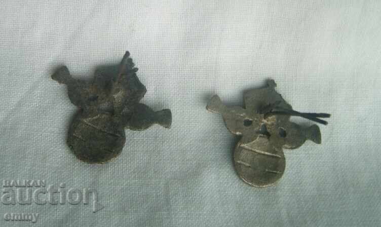 Livrarea Veche insignă regală de cocardă cu coroană, Bulgaria - 2 buc