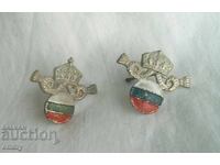 Veche insignă regală de cocardă cu coroană, Bulgaria - 2 buc