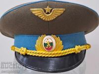 Șapcă de ofițer 70-80 ani pilot de aviație Forțele Aeriene ale RPR