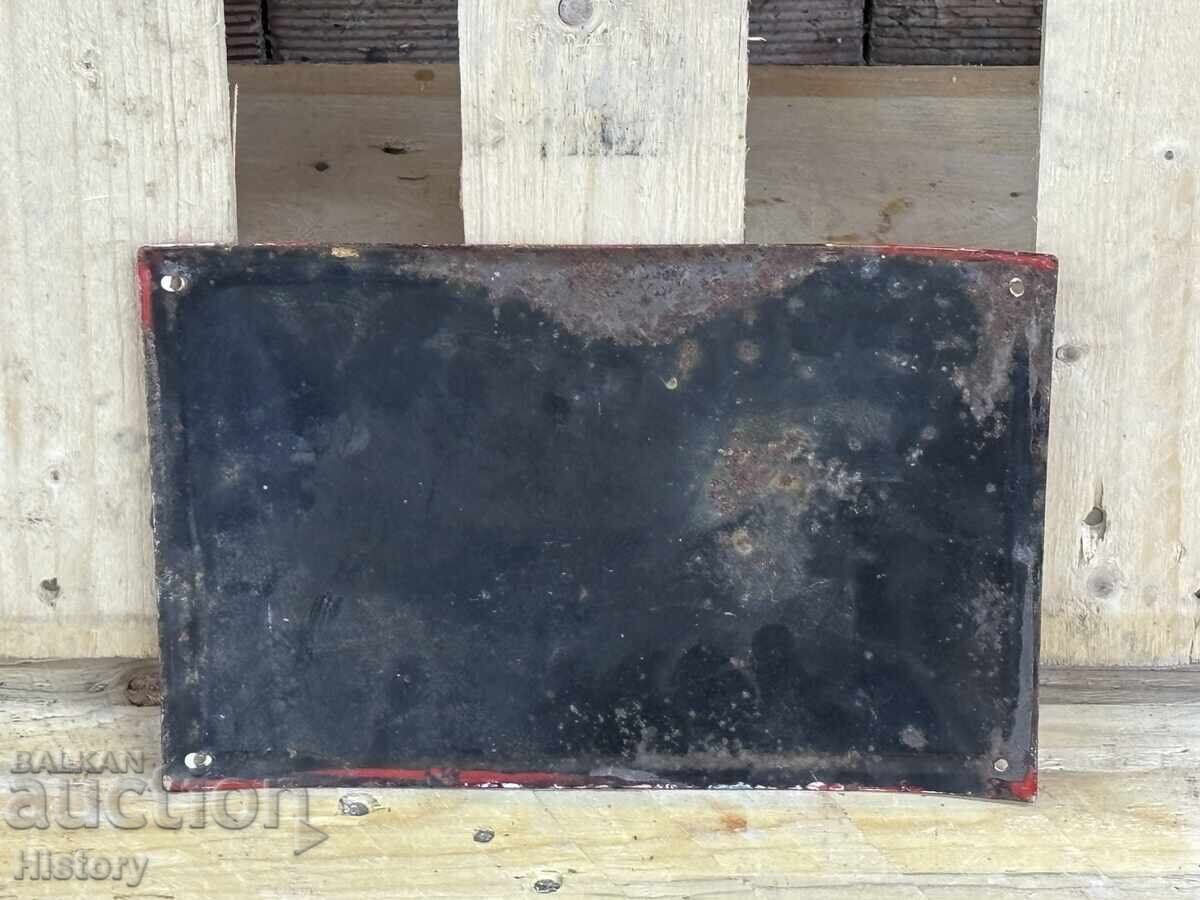 Auction Enamel plate Auction Enamel plate