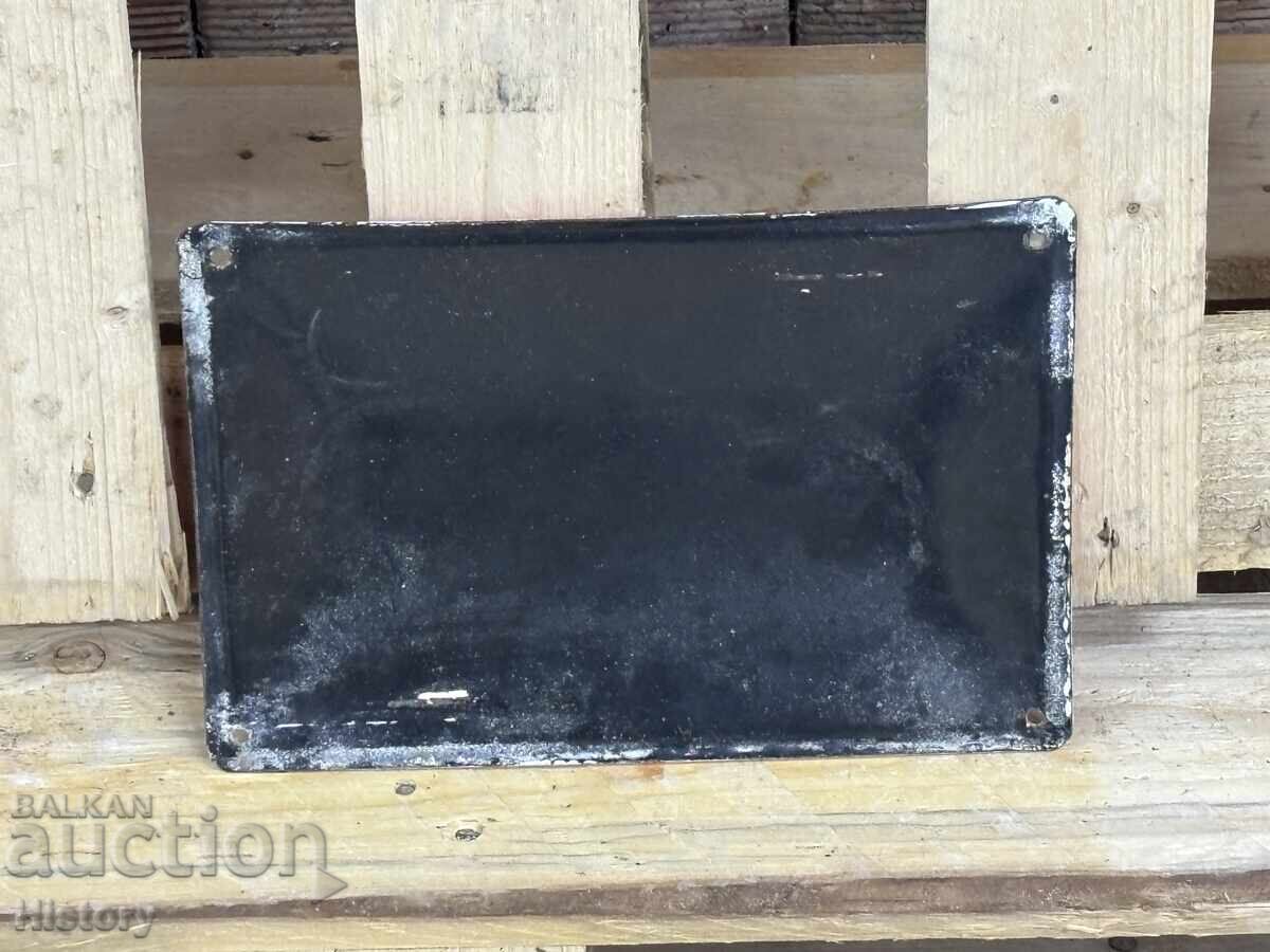 Auction Enamel plate Auction Enamel plate