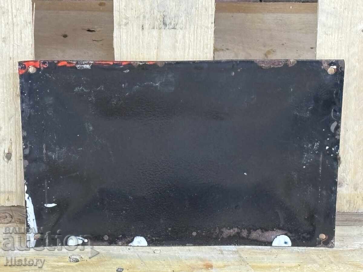 Auction Enamel plate Auction Enamel plate