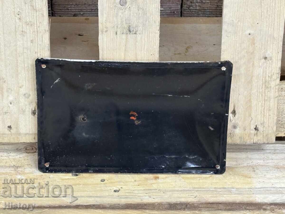 Auction Enamel plate Auction Enamel plate