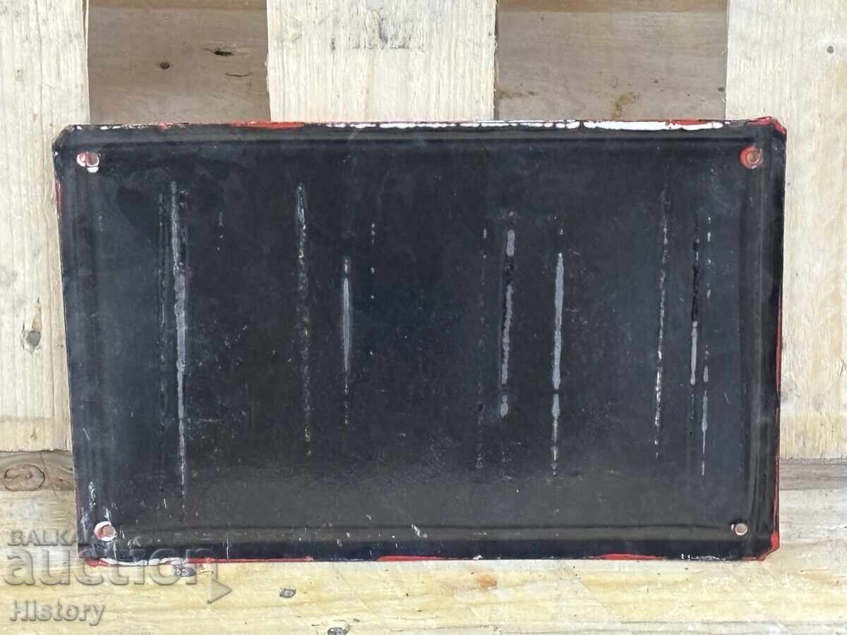 Auction Enamel plate Auction Enamel plate