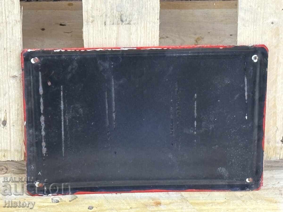 Auction Enamel plate Auction Enamel plate