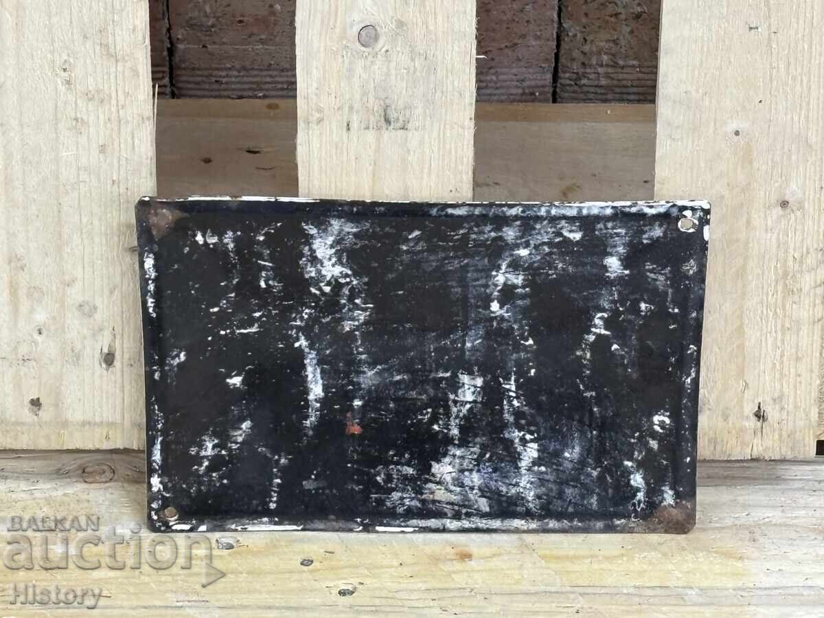 Auction Enamel plate Auction Enamel plate