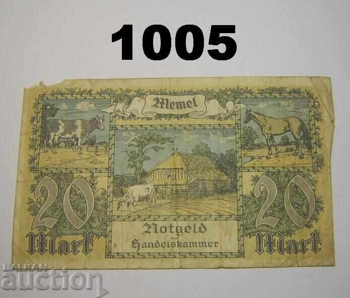 Μεμελ 20 μάρκα 1922 Γερμανία Notgeld με τιμή 7.00 BGN | € 3.58 Μεμελ 20 μάρκα 1922 Γερμανία Notgeld με τιμή 7.00 BGN | € 3.58