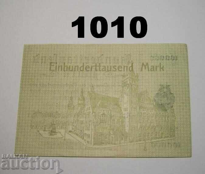 Chemnitz 100,000 mark 1923 Germany with price 7.00 BGN | € 3.58