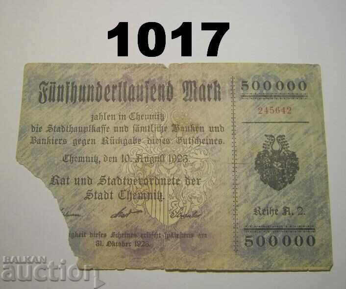 Chemnitz 500.000 mark 1923 Германия