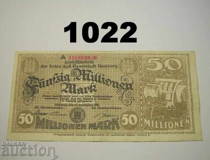 Hamburg 50 millionen mark 1923 Германия