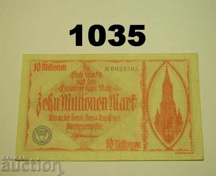 Ulm 10 Million Mark 1923 Germany