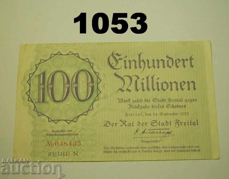 Φράιταλ 100 εκατομμύρια μάρκα 1923 Γερμανία