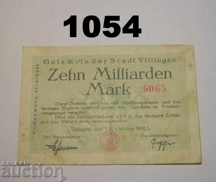 Villingen 10 milliarden mark 1923