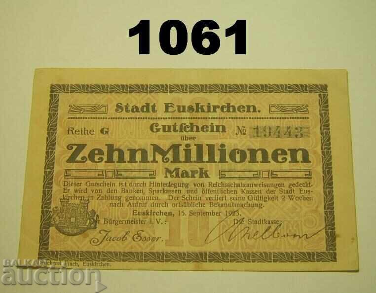 Εύσκιρχεν 10 εκατομμύρια μάρκα 1923 Γερμανία
