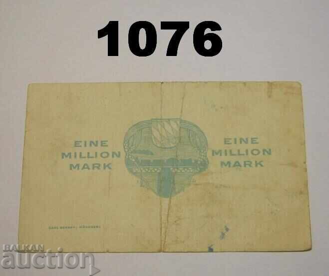 Βαυαρία 1 εκατομμύριο μάρκα 1923 Γερμανία με τιμή 3.00 BGN | € 1.53