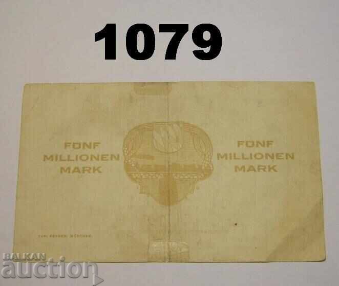 Bavaria 5 million mark 1923 Germany with price 4.00 BGN | € 2.05