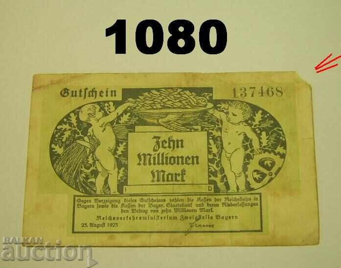 Bayern 10 millionen mark 1923 Германия