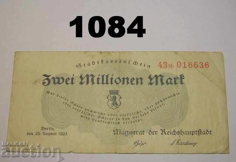Berlin 2 million mark 1923 Germany