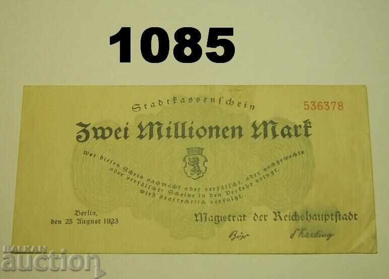Berlin 2 million mark 1923 Germany