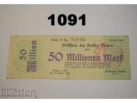 Bingen Kreisamt 50 εκατομμύρια μάρκα 1923 Γερμανία