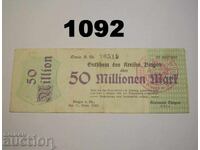 Bingen Kreisamt 50 εκατομμύρια μάρκα 1923 Γερμανία