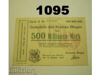 Μπίγκεν 500 εκατομμύρια μάρκα 1923 XF Γερμανία