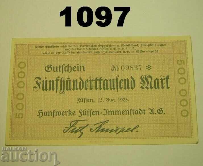 Füssen 500,000 Mark 1923 Germany Füssen 500,000 Mark 1923 Germany